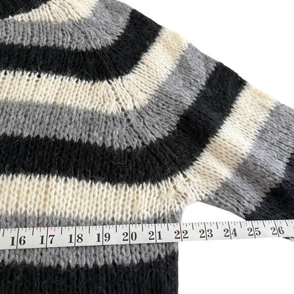 Zara Steven Meisel Striped Alpaca Sweater – Cozy Oversized Fit size M - Picture 4 of 6